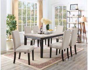 Elements Int'l Group Greystone 7-Piece Dining Set