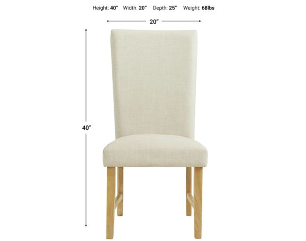 Elements Int'l Group Morris Natural Dining Chair large image number 4