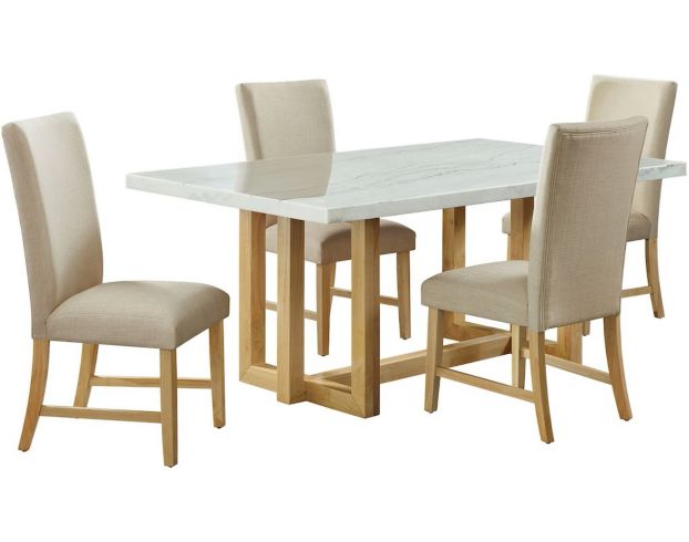 Elements Int'l Group Morris Natural 5-Piece Dining Set large image number 1