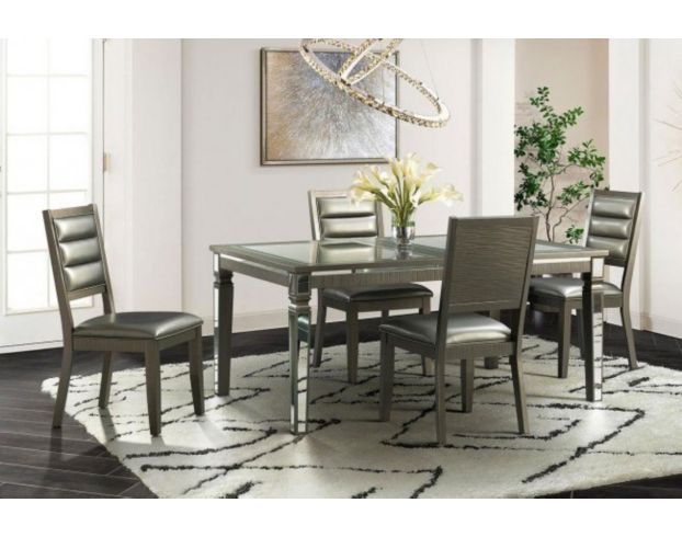 Elements Int'l Group 14.5 Mirror Dining 5-Piece Dining Set large image number 1
