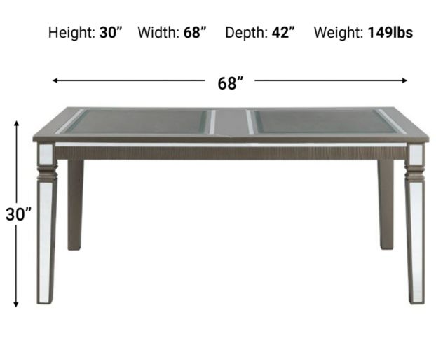 Elements Int'l Group 14.5 Mirror Dining 5-Piece Dining Set large image number 11