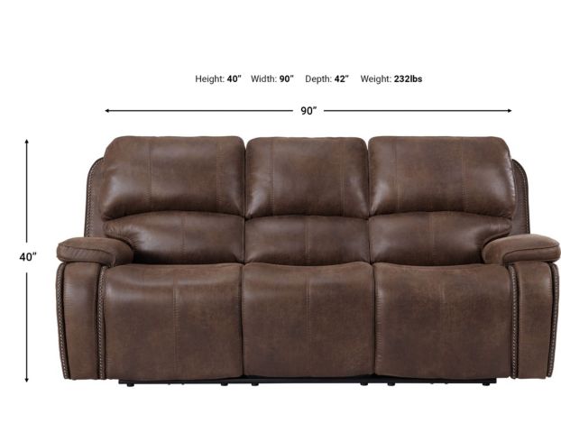 Elements Int'l Group Atlantis Power Reclining Sofa large image number 8