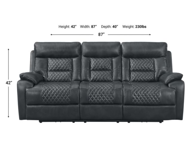 Elements Int'l Group Trinidad Power Motion Sofa large image number 4