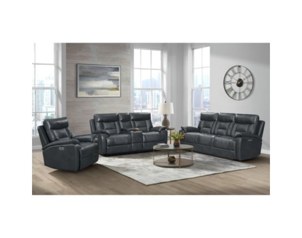 Elements Int'l Group Trinidad Power Loveseat w/Console large image number 3