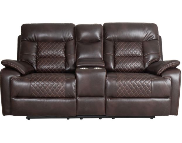 Elements Int'l Group Trinidad Power Reclining Loveseat with Console large image number 1