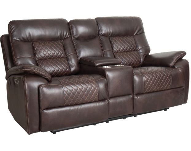 Elements Int'l Group Trinidad Power Reclining Loveseat with Console large image number 2