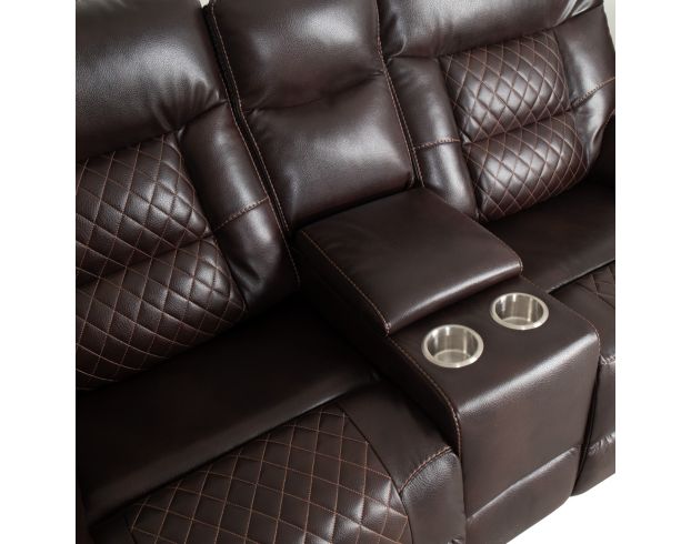Elements Int'l Group Trinidad Power Reclining Loveseat with Console large image number 6