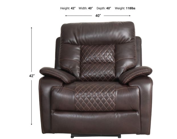 Elements Int'l Group Trinidad Power Recliner large image number 8