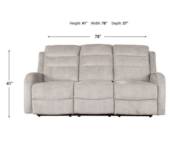 Elements Int'l Group Avanti Power Recline Sofa large image number 10