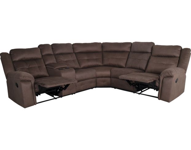 Elements Int'l Group Keystone 3-Piece Reclining Sectional large image number 2