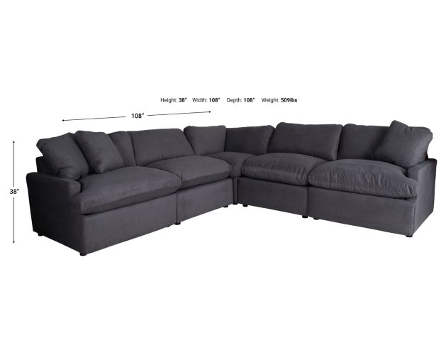 Elements Int'l Group Inspirada 5-Piece Power Reclining Sectional large image number 7