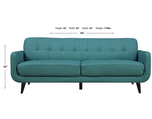 Elements Int'l Group Hadley Teal Sofa large image number 11