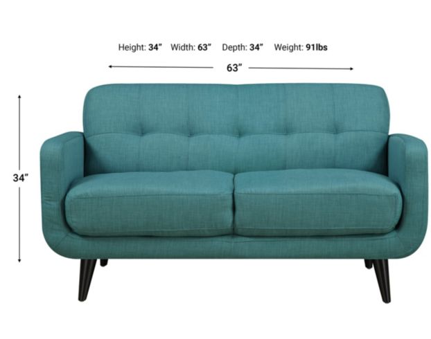 Elements Int'l Group Hadley Green Loveseat large image number 11