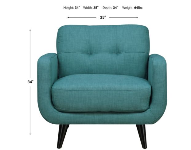 Elements Int'l Group Hadley Teal Chair large image number 10