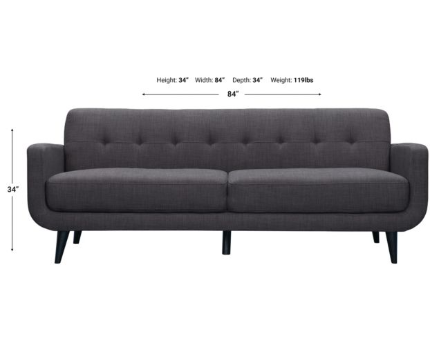 Elements Int'l Group Hadley Gray Sofa large image number 11