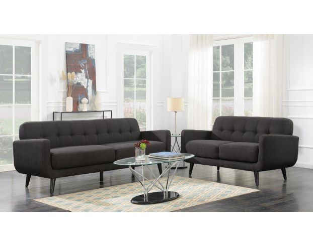 Elements Int'l Group Hadley Gray Loveseat large image number 8