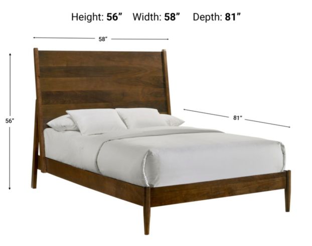 Elements Int'l Malibu Walnut Full Bed large image number 3