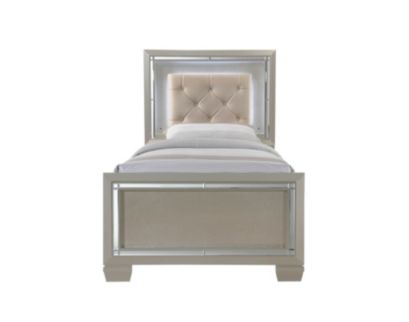 Elements Int'l Platinum Champagne Twin Bed