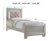 Elements Int'l Platinum Champagne Twin Bed small image number 4