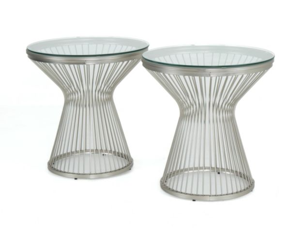 Elements Int'l Lavinia Glass Coffee Table & Two End Tables large image number 6