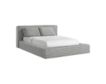 Elements Int'l Rosebery Light Gray Upholstered Queen Bed with Two Pillows small image number 2