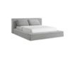 Elements Int'l Rosebery Light Gray Upholstered King Bed with Two Pillows small image number 2