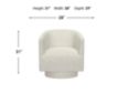 Emerald Home Furniture Brylee White Swivel Chair small image number 6