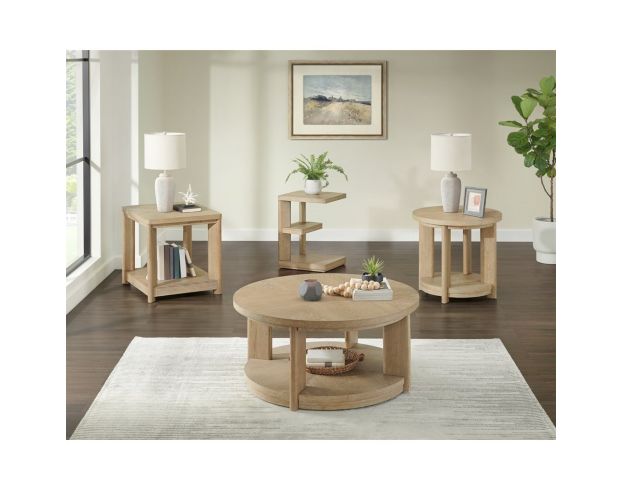 Emerald Home Furniture Pacific Grove Sand Dune Round Coffee Table large image number 5