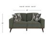 Emerald Home Furniture Heath Olive Green Loveseat small image number 9