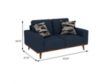 Emerald Home Furniture Heath Navy Blue Loveseat small image number 4