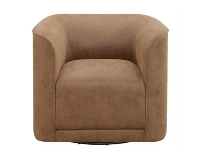 Emerald Home Furniture Whirlaway Saddle Brown Swivel Chair