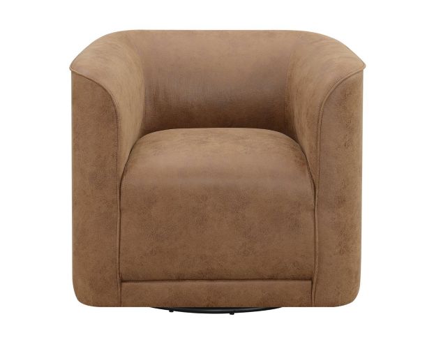 Emerald Home Furniture Whirlaway Saddle Brown Swivel Chair large image number 1