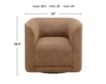 Emerald Home Furniture Whirlaway Saddle Brown Swivel Chair small image number 7