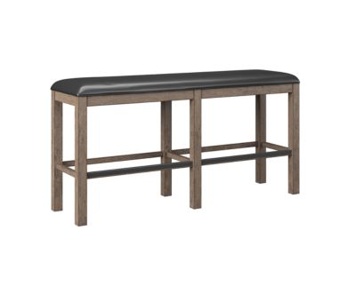 Emerald Home Furniture Benton Pecan Brown Bar Height Bench