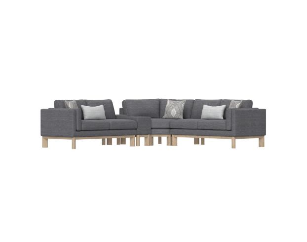 Emerald Home Furniture Maeve Thundercloud 4-Piece Sectional with Console large image number 2