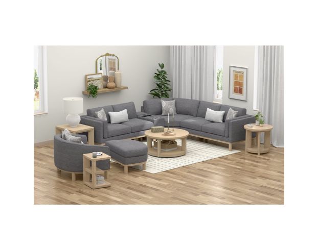 Emerald Home Furniture Maeve Thundercloud 4-Piece Sectional with Console large image number 7