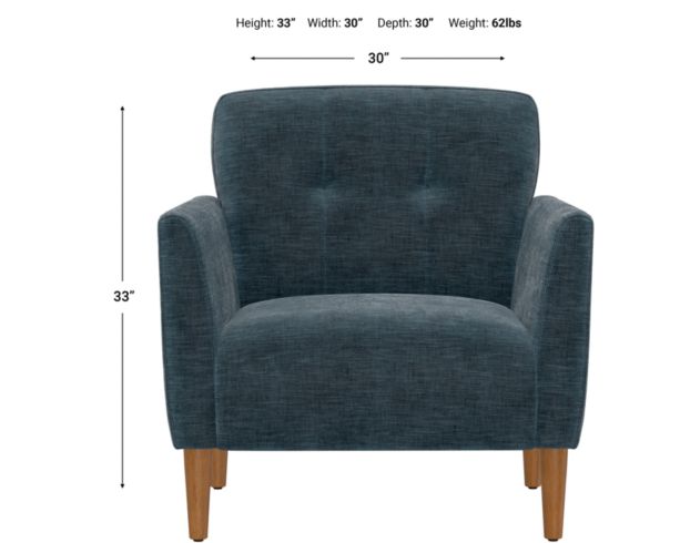 Emerald Home Furniture Jonah Blue Chair large image number 7