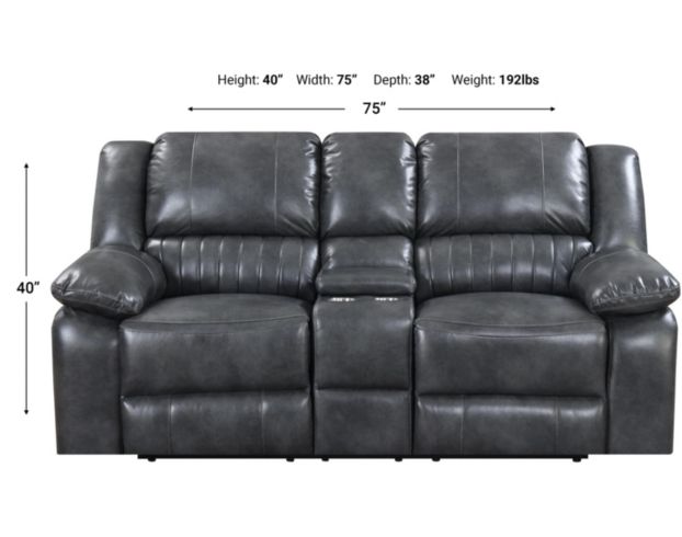 Emerald Home Furniture Navaro Reclining Loveseat with Console large image number 3