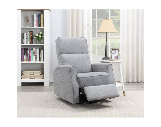 Emerald Home Furniture Tabor Gray Swivel Glider Recliner large image number 6