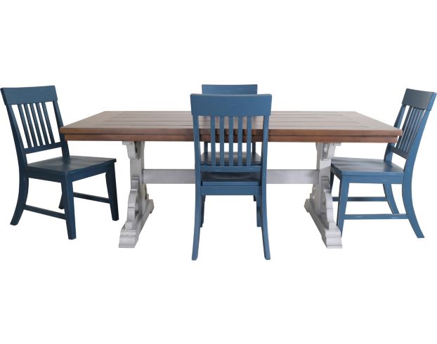 Blue farmhouse best sale dining chairs