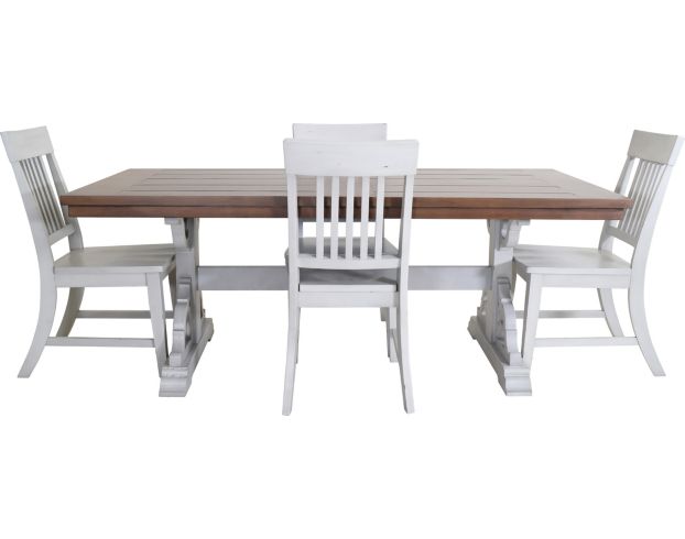 Emerald Home Furniture Hadley 5-Piece White Dining Set large image number 1