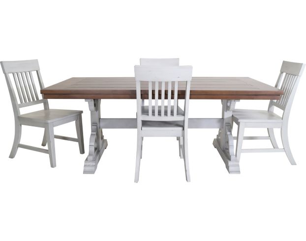 Emerald Home Furniture Hadley 5-Piece White Dining Set large image number 2
