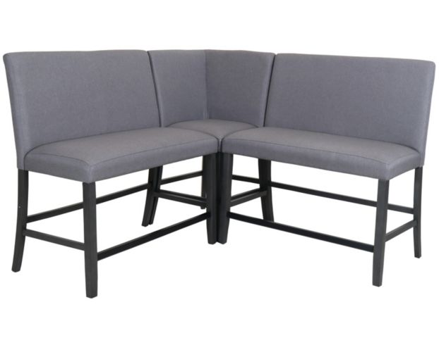 Emerald Home Furniture Seneca Gray 3-Piece Dining Benches large image number 2