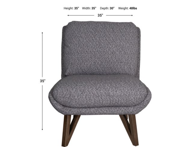 Emerald Home Furniture Emerson Gray Armless Chair large image number 6