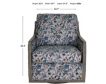 Emerald Home Furniture Cecily Floral Swivel Chair small image number 6