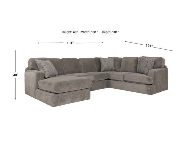 England Rouse Dove Gray 3-Piece Sectional with Left-Facing Chaise large image number 10