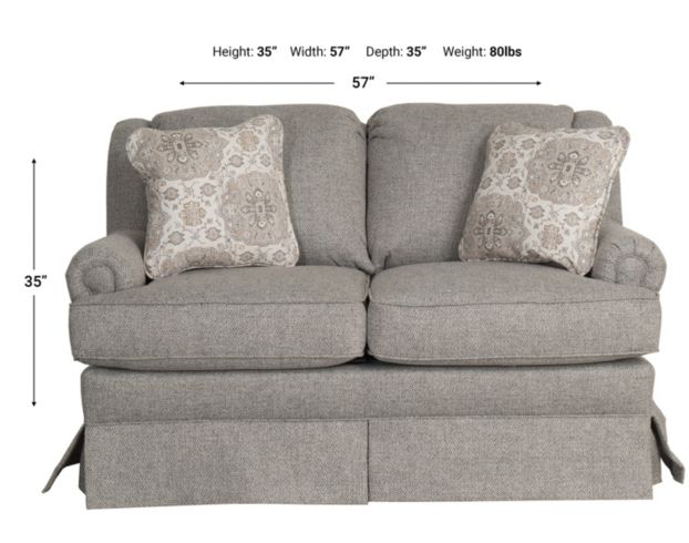 England Rochelle Gray Loveseat large image number 7