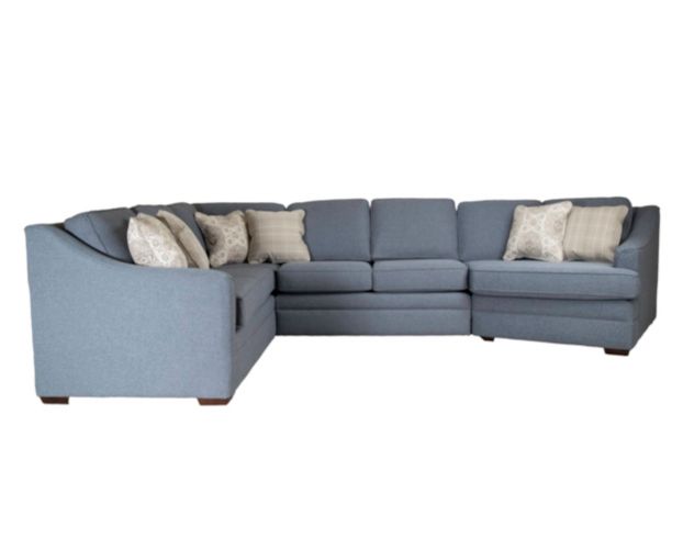 England Thomas Blue 3-Piece Sectional with Right Cuddler Chaise large image number 1