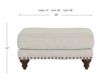 England Rosalie Hadley Linen Ottoman small image number 5