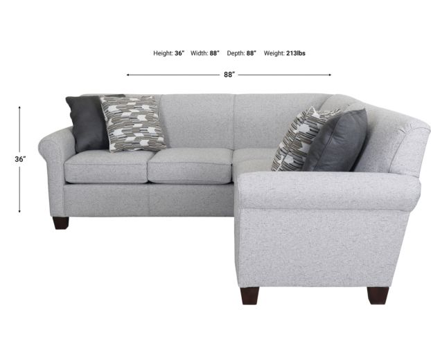 England Angie 2-Piece Sectional with Right-Facing Loveseat large image number 8